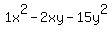1x%5E2-2xy-15y%5E2
