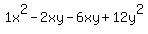 \"1x%5E2-2xy-6xy%2B12y%5E2\"