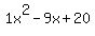 1x%5E2-9x%2B20
