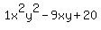 1x%5E2y%5E2-9xy%2B20