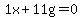 1x+%2B+11g+=+0