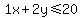 1x+%2B+2y%3C=+20