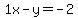 1x-y=-2
