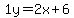1y=%2B2x%2B6