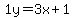 1y=%2B3x%2B1
