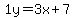 1y=%2B3x%2B7