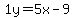 1y=%2B5x-9