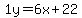 1y=%2B6x%2B22