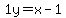 1y=%2Bx-1