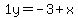 1y=-3%2Bx