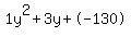 1y%5E2%2B3y%2B-130