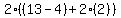 2%28%2813-4%29%2B2%282%29%29