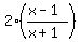 2%28%28x-1%29%2F%28x%2B1%29%29