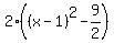 2%28%28x-1%29%5E2-9%2F2%29