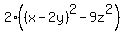 2%28%28x-2y%29%5E2+-+9z%5E2%29