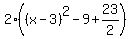 2%28%28x-3%29%5E2-9%2B23%2F2%29