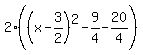 2%28%28x-3%2F2%29%5E2-9%2F4-20%2F4%29