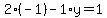 2%28-1%29-1%2Ay=1