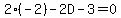 2%28-2%29+-2D-3+=+0