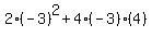 2%28-3%29%5E2%2B4%28-3%29%284%29