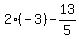 2%28-3%29-13%2F5