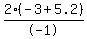 2%28-3%2B5.2%29%2F-1