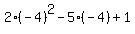 2%28-4%29%5E2-5%28-4%29%2B1
