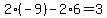 2%28-9%29-2%2A6=3