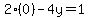 2%280%29-4y=1