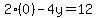 2%280%29-4y=12