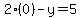 2%280%29-y+=+5