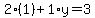 2%281%29%2B1%2Ay=3