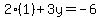 2%281%29%2B3y=-6