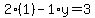 2%281%29-1%2Ay=3