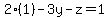 2%281%29-3y-z=1