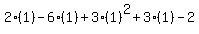 2%281%29-6%281%29%2B3%281%29%5E2%2B3%281%29-2