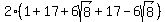 2%281%2B17%2B6sqrt%288%29%2B17-6sqrt%288%29%29