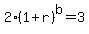 2%281%2Br%29%5Eb=3