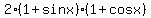 2%281%2Bsinx%29%281%2Bcosx%29