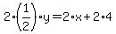 2%281%2F2%29y=2%2Ax%2B2%2A4