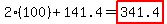 2%28100%29%2B141.4=highlight%28341.4%29