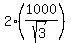 2%281000%2Fsqrt%283%29%29