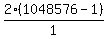 2%281048576-1%29%2F1