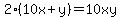 2%2810x%2By%29=10xy