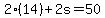 2%2814%29%2B2s=50