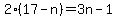 2%2817-n%29=3n-1