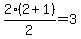2%282%2B1%29%2F2=3