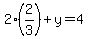 2%282%2F3%29%2By=4