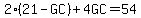 2%2821-GC%29%2B4GC=54