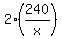 2%28240%2Fx%29